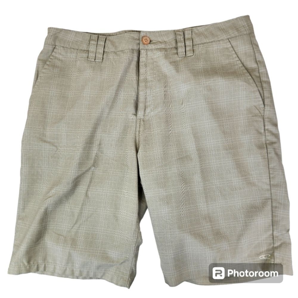 O'Neill Mens Relaxed Fit Delta Plaid Shorts Size 36